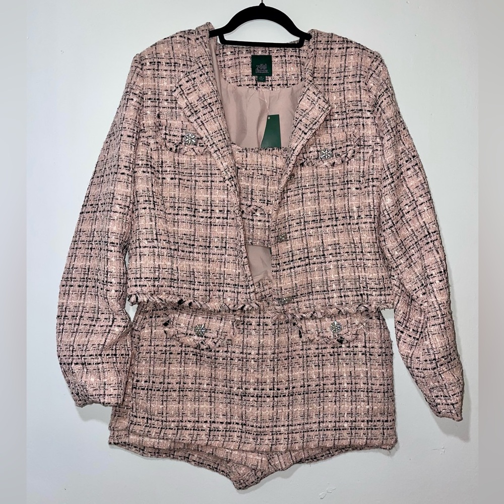 Pink Tweed Set